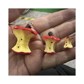 Resin Simulation Apple Core Charms Fruits Pendant ForJewelry Making DIY Jewelry Findings Accessories Making