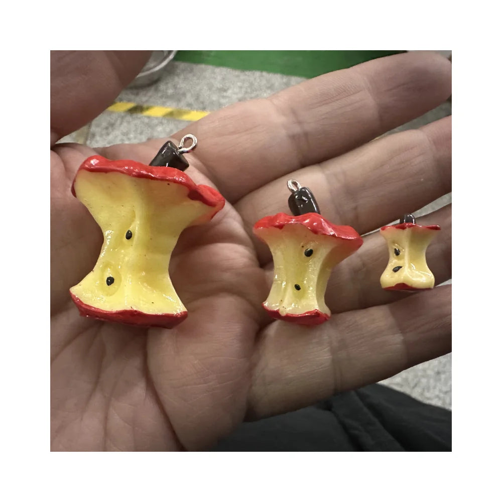 Resin Simulation Apple Core Charms Fruits Pendant ForJewelry Making DIY Jewelry Findings Accessories Making