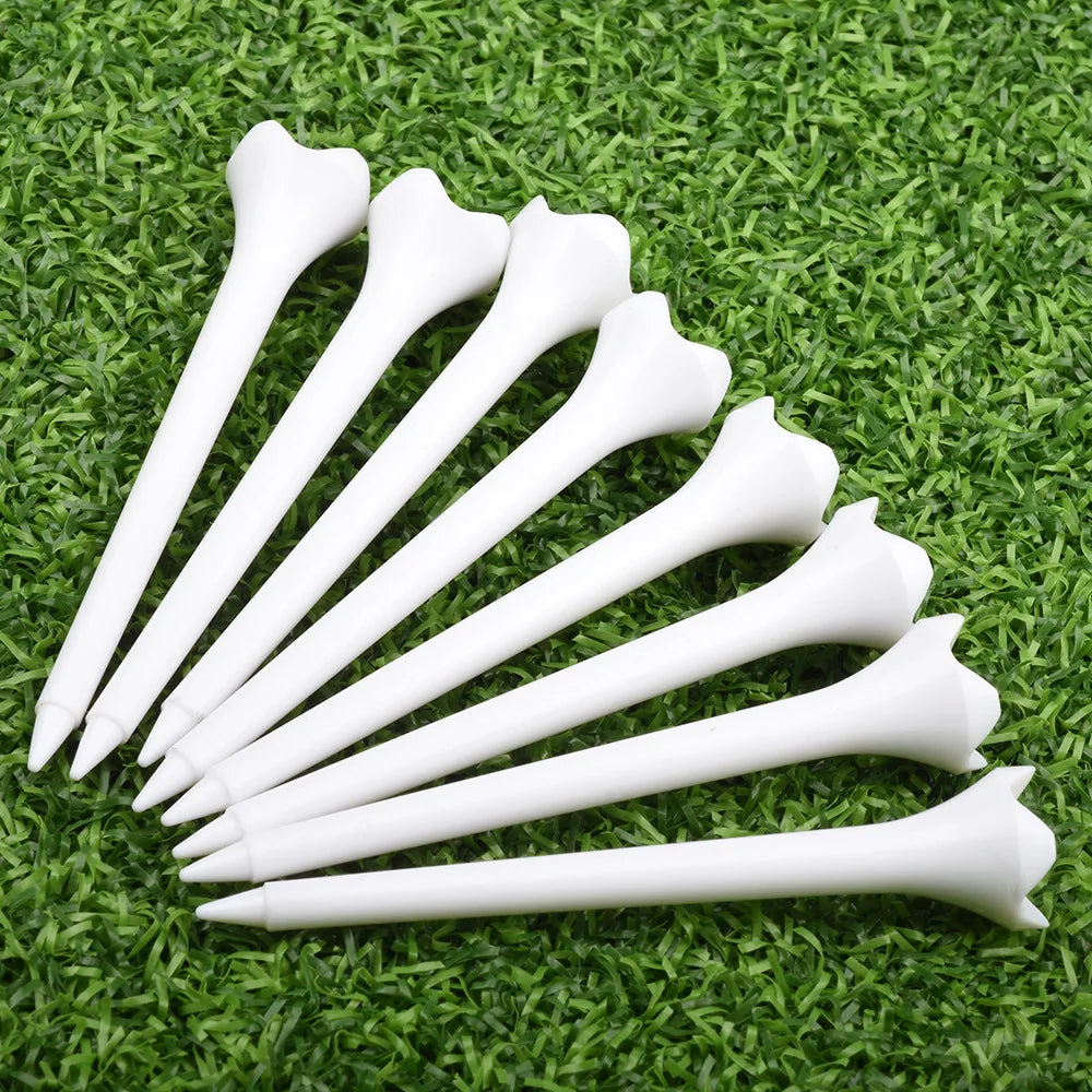 White Plastic Golf Tees Logo Wholesale Golf Tees Plastic Custom 70mm