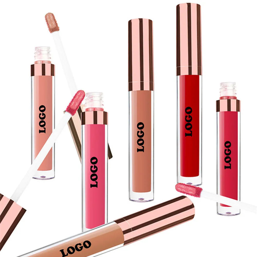 Wholesale Lip Gloss 12 Colors Oem Makeup Custom Vegan Nude Lip Gloss Private Label Shimmer Lipgloss