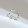 Silver Ring Minimalist Sliver Bamboo Metal Finger Waterproof Finger Rings Jewelry