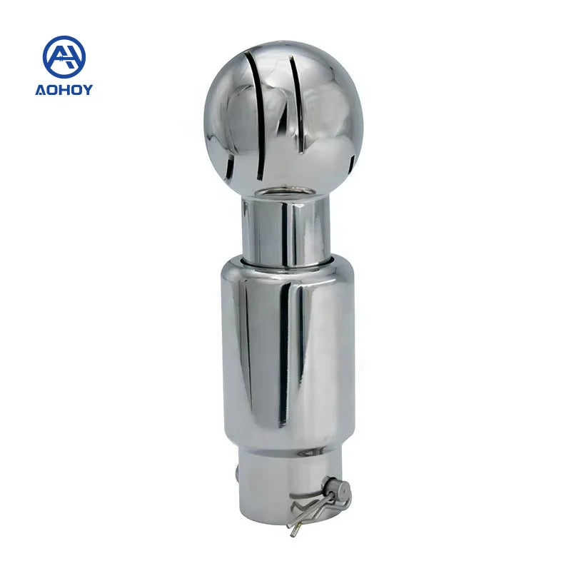 Aohoy 304 316 Sanitary Stainless Steel Casting Water Tank Clamp Cleaning Ball with Polishing Surface Treatment 1 Year Warranty