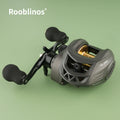 [Germany Stock] Rooblinos AK Waterdrop Baitcasting 7.2:1 Gear Ratio Left Hand Nylon Aluminum Anti-Reverse for Stream River Lake