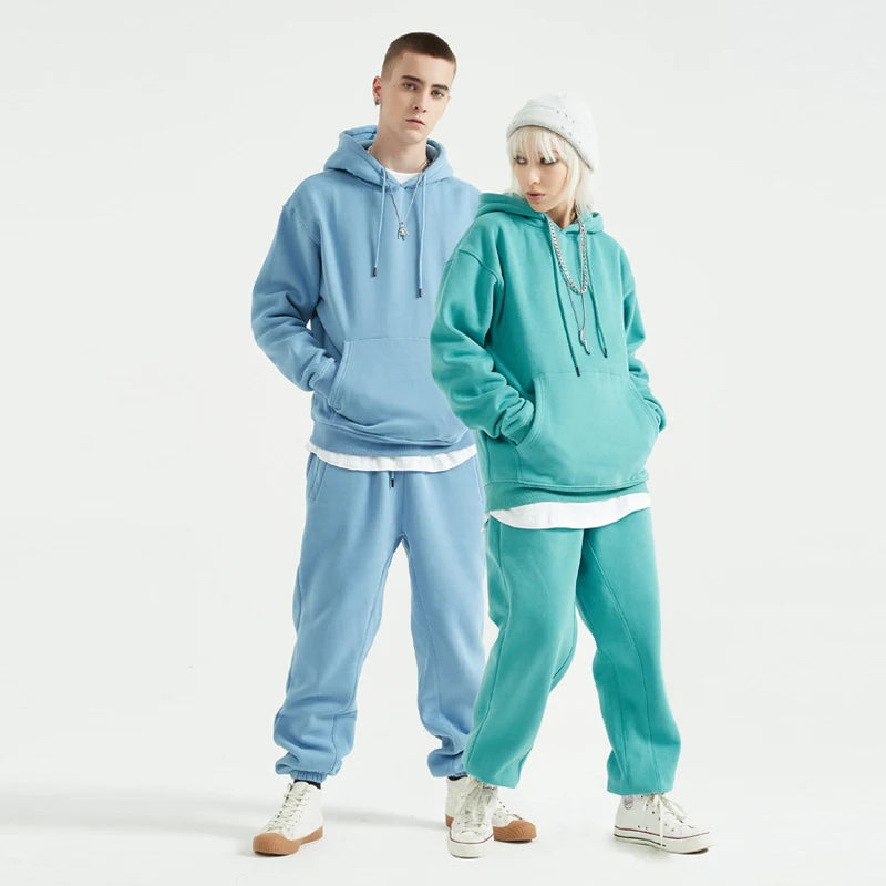 Factory Direct Custom logo Blank Hoodie Fleece Jogger Clothing Oversize Hoodie Sets Men's Tracksuit Hoodies Sweatshirts