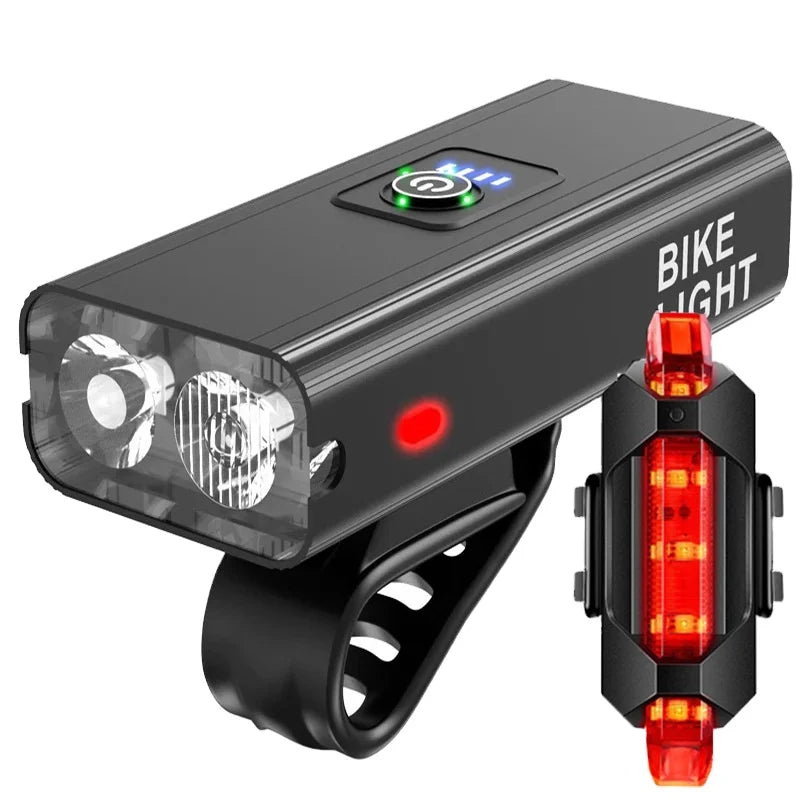 IRONDONKEY 1000 Lumens 6 Modes T6 Mountain Road Cycling LED Bike Light USB Rechargeable Front Tail Light Set IPX6 Battery