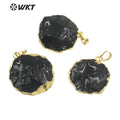 WT-P1743 2021Fashion Black Obsidian Pendant Natural Fashion Jewelry Mysterious Black Pendant Luxury Stone Fine Jewelry As Gift