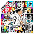 52Pcs Football Star Ronaldo Waterproof Graffiti Stickers for Laptop Ball Notebook Vinyl Soccer Sticker