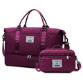 2024 New High-capacity Oxford Zipper Fitness Travel Yoga Bag 2-piece Set Casual Shoes Compartment Tote Duffel Bag England Style