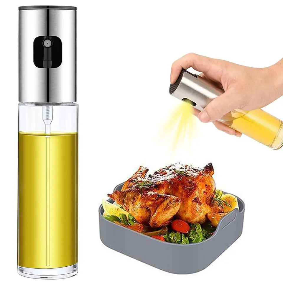 100ML Continuous Spray Bottle Fine Mist Sprayer Oil Durable Olive Oil Dispenser Bottle Set Kitchen Oil Spray Bottle for Cooking