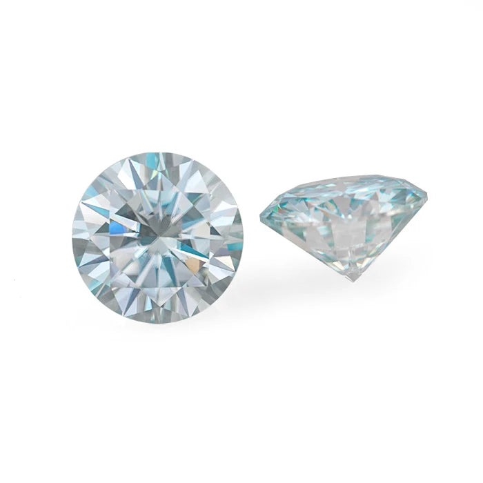 VVS1 Jewelry Natural Light Blue Color Moissanite 1ct 2ct 3ct 5ct  Round Cut Moissanite Diamond Stone