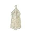 Festival Arabic Islamic Gold Metal Led Lantern Lights Moroccan Decorations Candle Holder Ramadan Lanterns for Eid Al Fitr