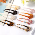 SongMay French Style U-Shaped Acetate Updo Chignon Hairpin Hair Accessories for Thick Long Hair Hair Stick Fork