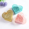 Wedding Favor 3D Boxes Hollowed Heart-shaped Candy Boxes with Ribbons for Table Decoration