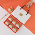 2022 New Design Printed Premium Mid-autumn Moon Cake Box 6 Cakes Egg-yolk Container Luxury Mooncake Box Moon Cake Box Ready
