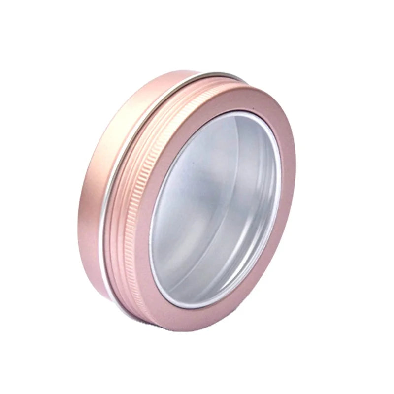 High-End 1oz 2oz 3oz 4oz 5oz Pink Aluminum Jar 10ml 30ml 50ml 60ml 100ml 150ml Round Gold Black Metal Tins with Screw Cap