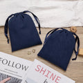 Small Twill Cotton Drawstring Pouch Custom Logo Printed Wedding Ring Bracelet Jewelry Bag for Essential Oils Perfumes Shampoo
