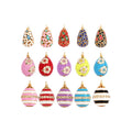 Fashion Newest Style Colourful Enamel Ball Shape Big Size Charm PendantGold Plated Eye Flower Necklace Jewelry Accessories L04