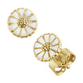 Milskye Custom Fashion Designer 925 Silver Plated 18K Gold Daisy Enamel Stud Earrings