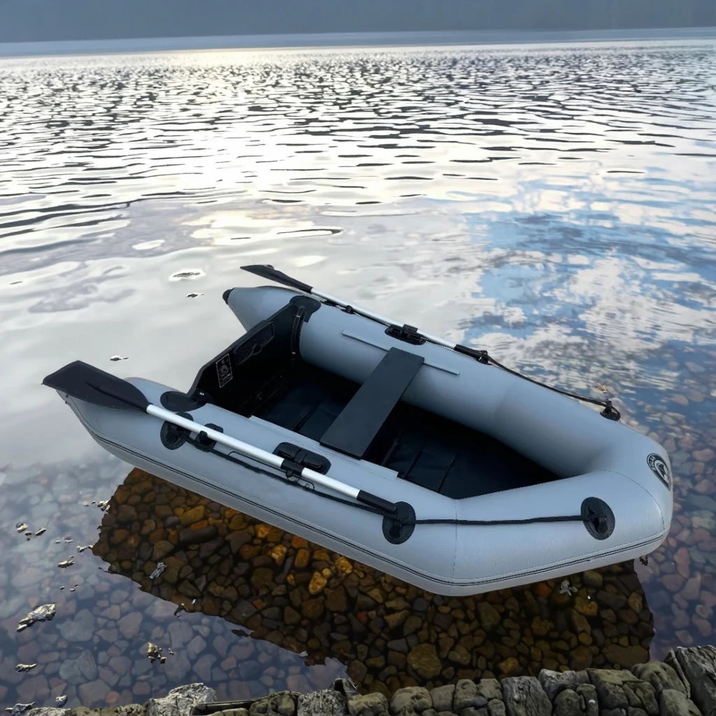 Hedia 2024 Aluminum Rib Boat New 340/360 Rigid PVC Inflatable V Hull with Bimini Top 1.2mm Hypalon for Fishing and Diving