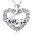 Wholesale 925 Sterling Silver Heart Necklace Pendant Eco-Friendly Crystal & Zircon Pendent Gift for Jewelry Lovers