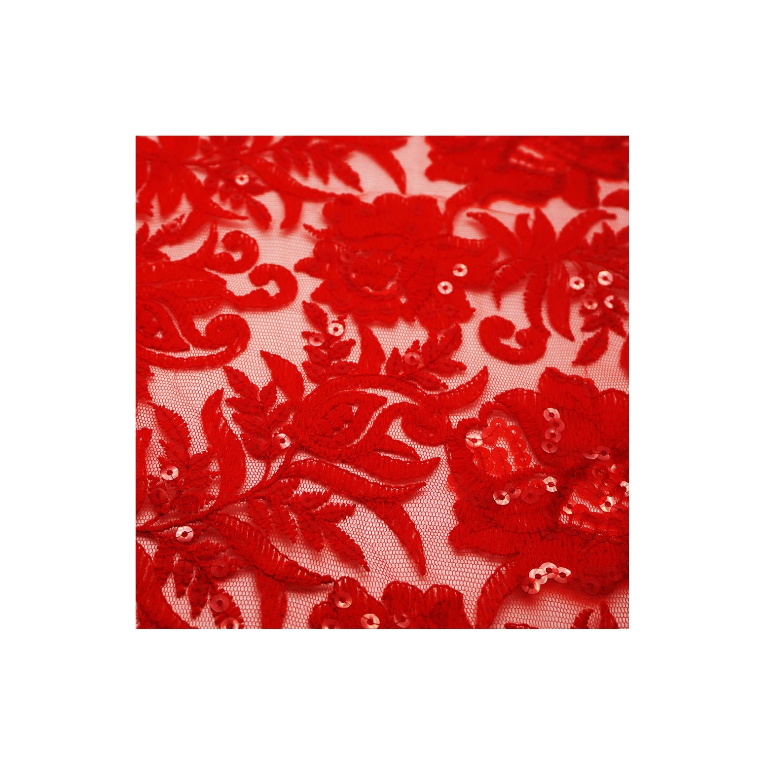 Elegant Tulle Lace Fabric Sequin Lace With Beads Embroidery Fabric for Dress
