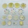 New Product Crystal Hand Carved Chakra Selenite Wafer Slice Selenite Charging Plate