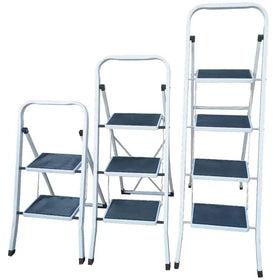Industrial Style 4-Step Folding Steel Household Ladder