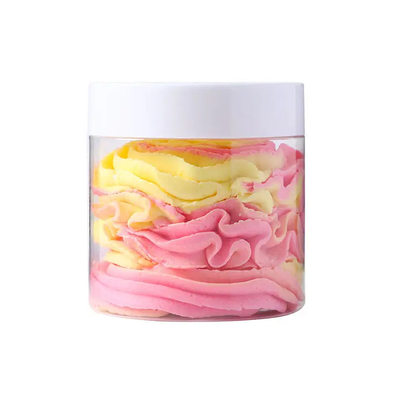 Natural Body Skin Care Polisher Whipped Rainbow Blueberry Shea Sea Salt Ice Cream Whitening Body Scrub Whipped Soap