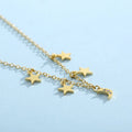 Wholesale Customized Women's Jewelry Star Pendant Charms Moon Crystal Zircon Stainless Steel Pendant Necklace for Women