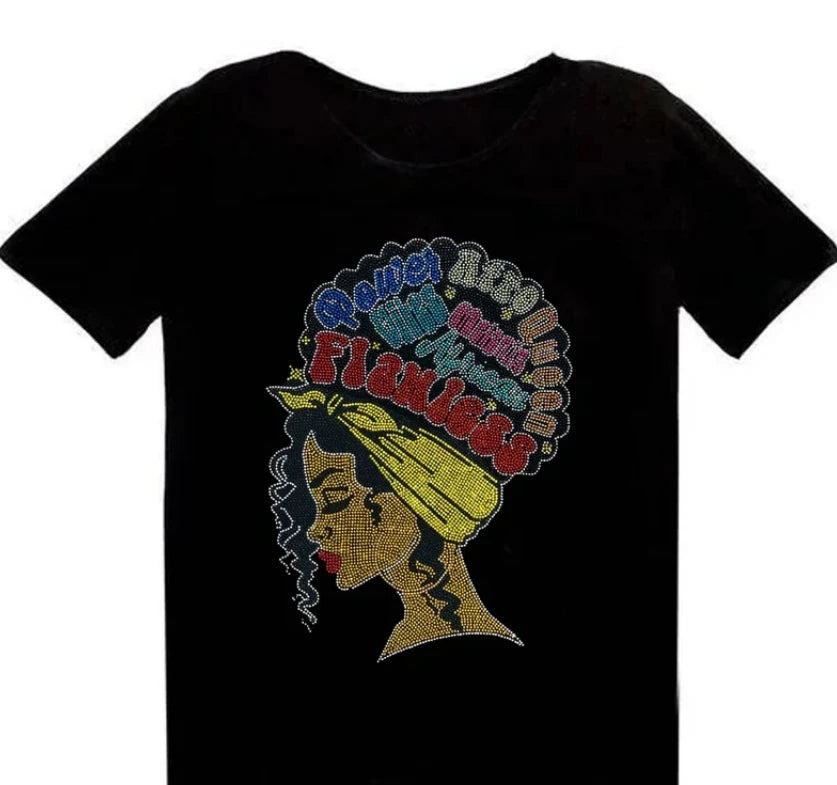 Topaz Factory's High Quality 100% Cotton Juneteenth Clothing Stock-Black Girl Printed T Shirt Wholesale Formal Style