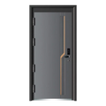 Proper Price Dark Grey Modern Exterior Front Fingerprint Safe Luxury Entry Doors with Smart Lock