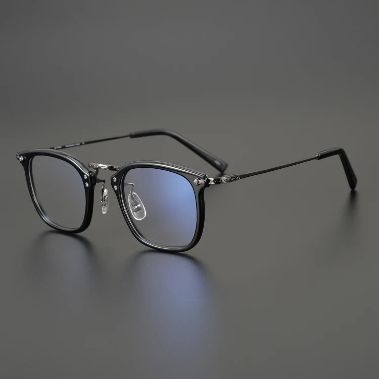 Chinese Handmade Plate Pure Titanium Glasses Frame Gold Carved Pattern Myopia Glasses Frame MegaBDM