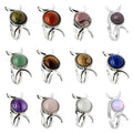 Vintage Natural Gem Ring Moon Goddess Ring Face Adjustable Crystal Stone Jewelry for Men and Women