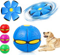 Portable UFO Bouncing Decompression Creative Magic Light Flying Saucer Ball Toy for Pet Dogs