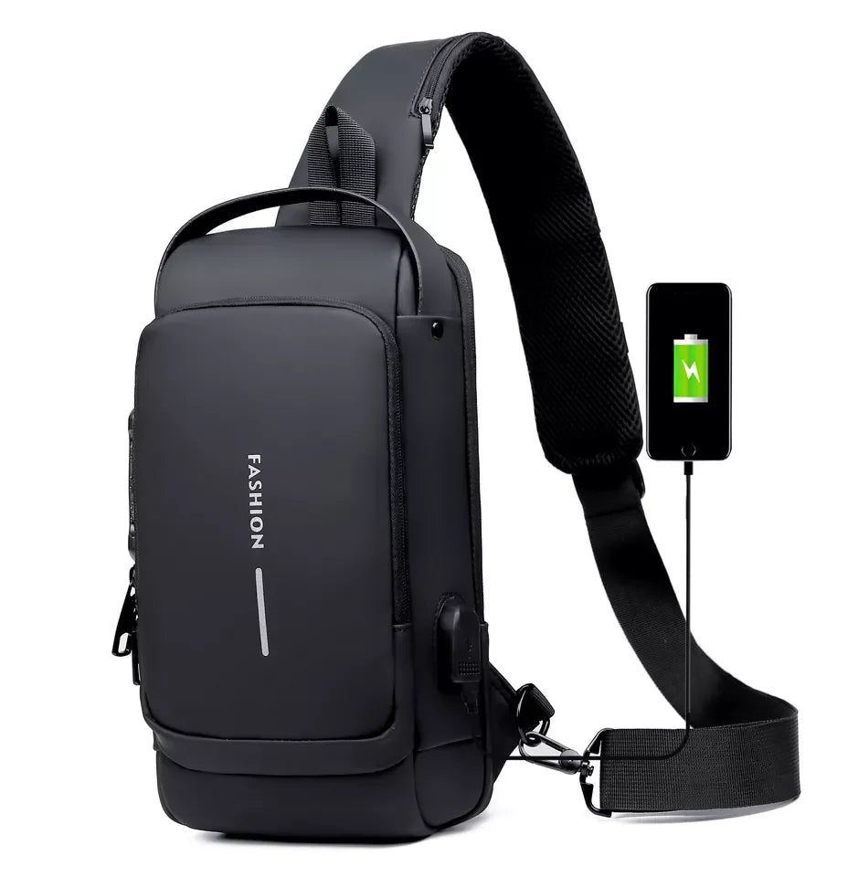 High QualitySmall Chest Bags Men Chest Sling Bag Waterproof Mens Leather Chest Bags for Men