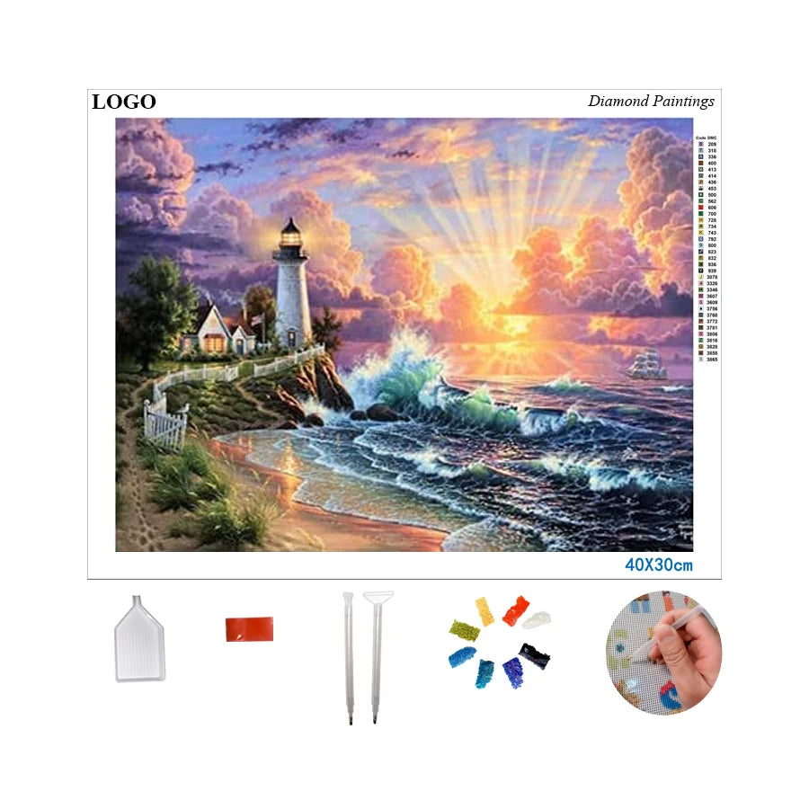 Hot Sale Painting Round and Square Full Drill Dream Diamond Painting by Number Kits Rhinestone Crystal Drawing