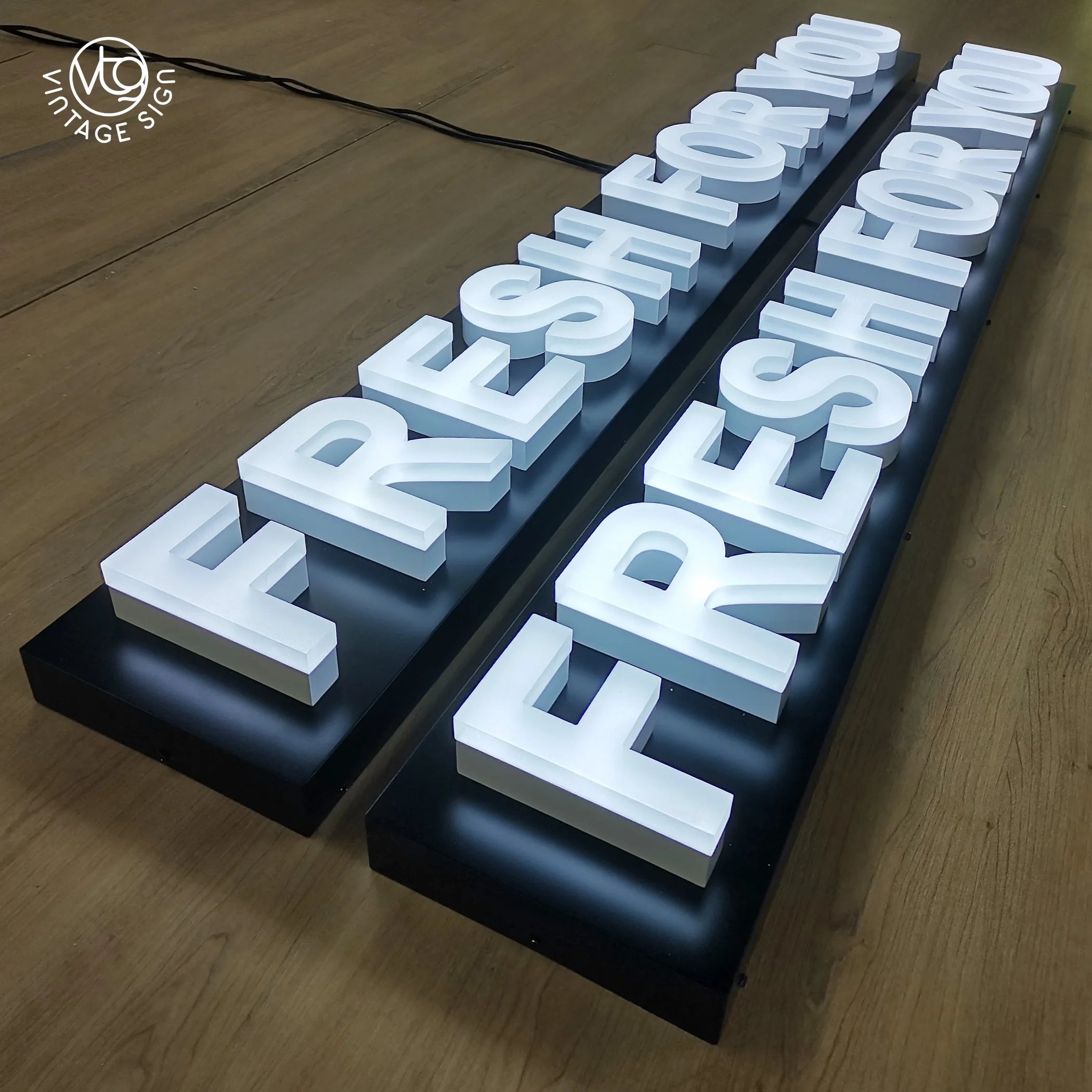 3D Letter Logo Frontlit Letters Metal Storefront Sign Store Front Business Name Signs With Led Light Letters Signage