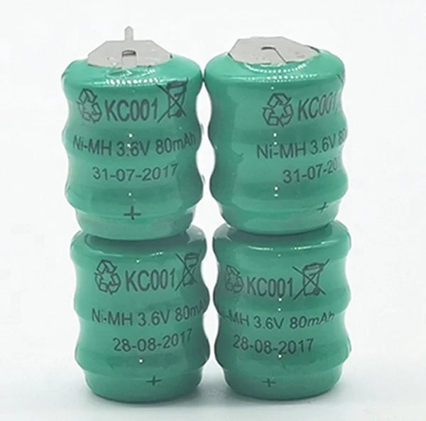 Ni-mh Button Battery / 2.4v 80mah Nimh Button Cell with Connector