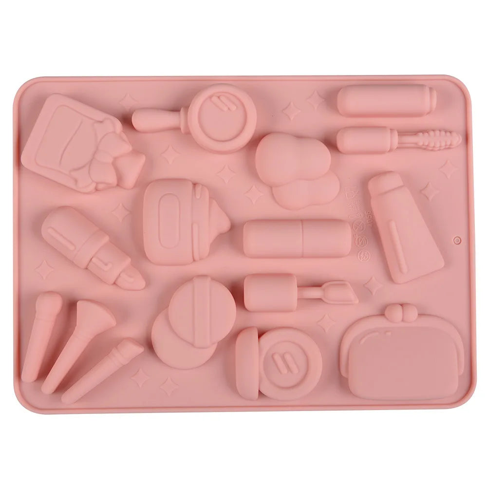 Creative Manual 16 Hole Baking Tool Lipstick Eye Shadow DIY Biscuit Mould Silicone Chocolate Mould