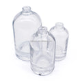 30ml 50ml 100ml Round Cosmetic Transparent Essential Spray Glass Bottles Black Refillable Perfume