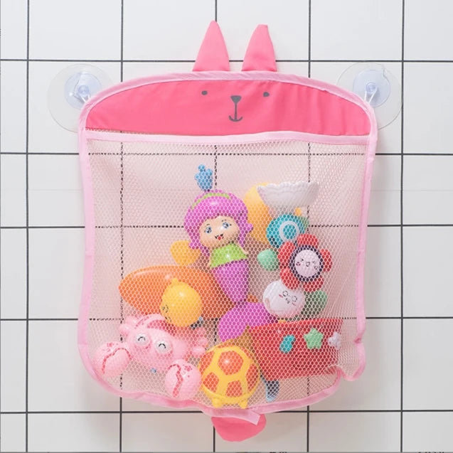 Hanging Mesh Toy Storage Bag Bathroom Toy Shower Bin Bathtub Mesh Bag Bath Toy Organizer
