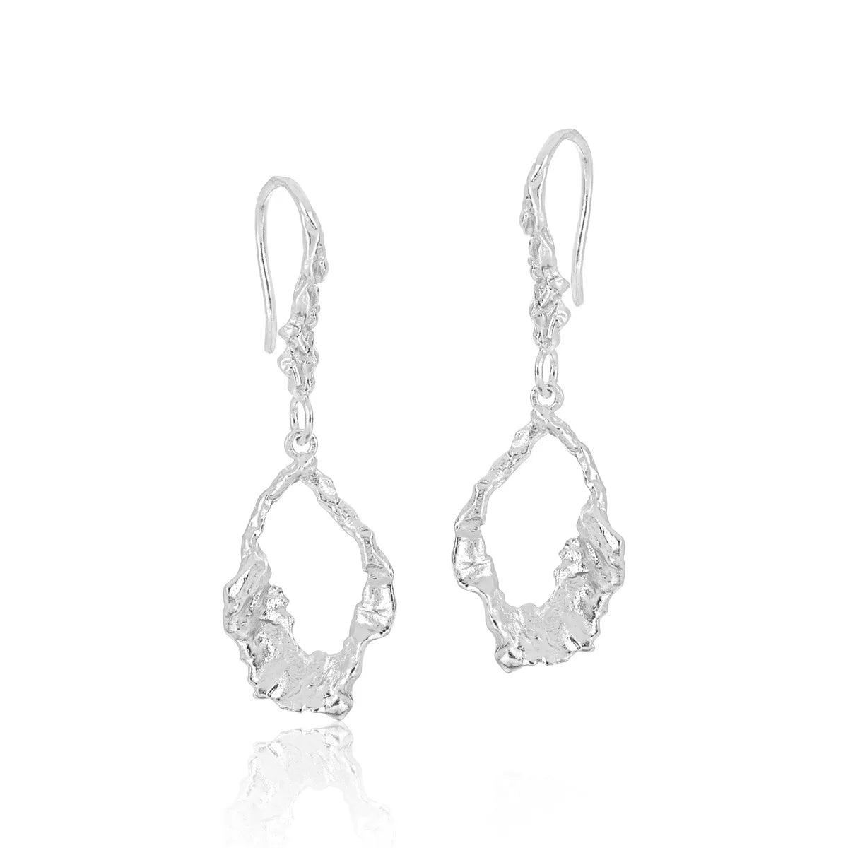 DEYIN Fashion Irregular 18k Gold Plated Earrings Hollow Earrings Fashion Silver 925  Unique Earrings Style