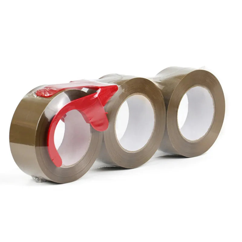 3 Packs Dark Brown BOPP  Acrylic Packing Tape  2.36 Mil X 48 mm X 110 Yards