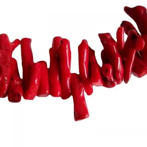 Natural Coral Beads Long Red Coral Beads Jewelry Making Bulk Irregular DIY 10x30-50mm