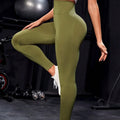 FLW New Arrival Seamless High Waisted Tummy Control Spandex Gym Leggings Solid Sports Wear Eco-Friendly Lightweight Elasticity