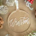 Acrylic Christmas Ornaments Holiday Ornaments Cards Holder Wholesale Blank Mirror Custom Festival Decorative Round Ornament