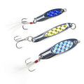 New 7g 10g 15g 21g 25g 30g 40g Metal Fishing Lure Hard Spinner OEM Fishing Lures Spoon Lures With Flash Film
