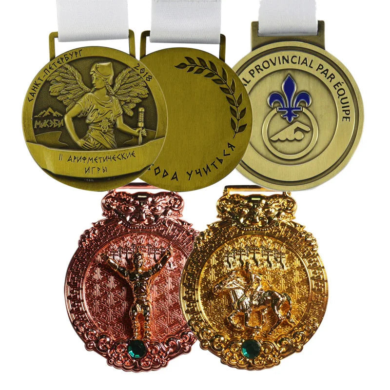 Promotional Souvenir St Christopher Patina Medal Pendant Oem Motivational Bronze Catholic Saint Metal Medal