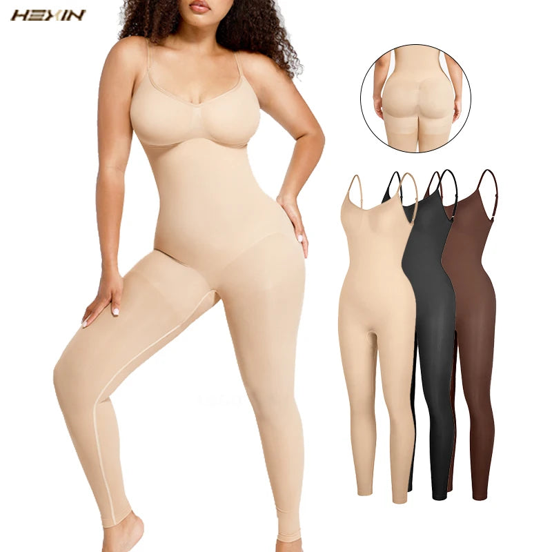 Hexin Wholesale Light Slimming Body Shaper Tummy Trimmer Butt Lifter Seamless Bodysuit Ladies Full Body Shaper for Women