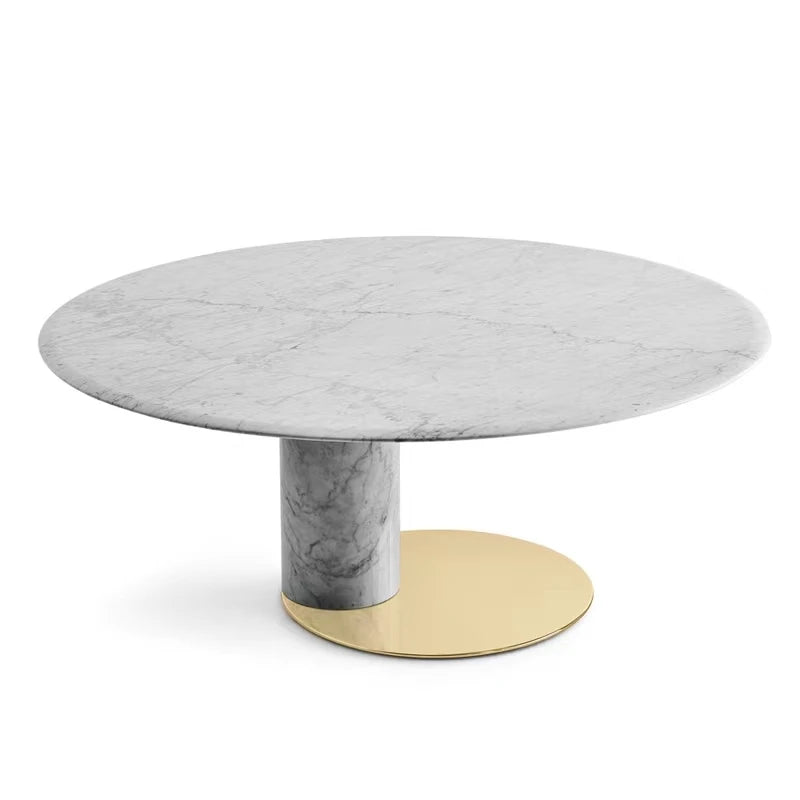 Design Marble Coffee Table Gold Metal Tea Table Set of 2Pcs Modern Living Room Furniture From China